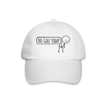 No Golf Today – Lustiger Golf Spruch für Golfer - Baseballkappe - Weiß/Weiß - Vorne