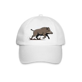 Wildschwein Rennen Angriff Jagd - Baseballkappe - Weiß/Weiß - Vorne