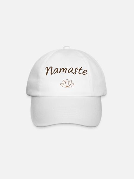 Namaste-Lotus-Bilanz - Baseballkappe - Weiß/Weiß