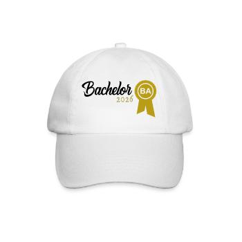 Bachelor 2026 Abschluss Promotion Sponsion - Baseballkappe - Weiß/Weiß - Vorne