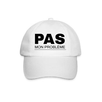 Nicht mein Problem - Baseballkappe - Weiß/Weiß - Vorne