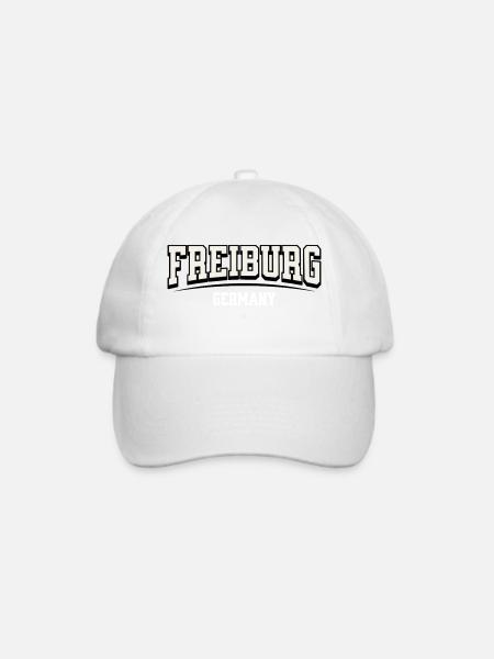 Freiburg Deutschland Vintage Uni-Look - Baseballkappe - Weiß/Weiß