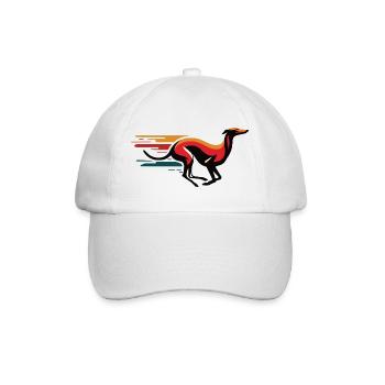 Galgo-Logo Nr12 - Baseballkappe - Weiß/Weiß - Vorne