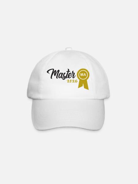 Master 2026 Abschluss Promotion Sponsion - Baseballkappe - Weiß/Weiß