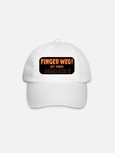Finger Weg Snack - Baseballkappe - Weiß/Weiß