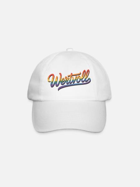 Wertvoll - Menschenwürde LGBT Regenbogen Gay Pride - Baseballkappe - Weiß/Weiß