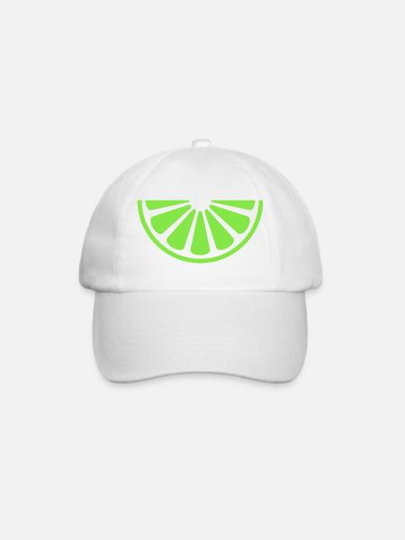 Limettenscheibe - Baseballkappe - Weiß/Weiß