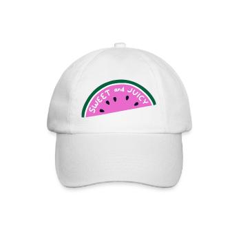 Sweet and Juicy Watermelon Shirt Cute Summer Fruit - Baseballkappe - Weiß/Weiß - Vorne