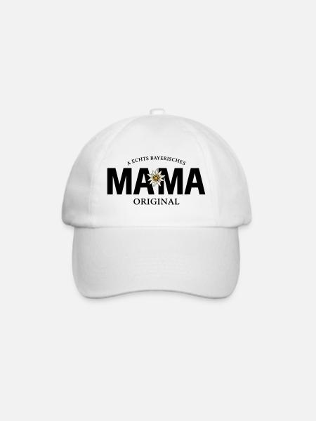 Bayerisches Original - Mama - Baseballkappe - Weiß/Weiß