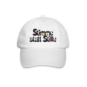 Cooles Statement Motiv für mehr Zivilcourage - Baseballkappe - Weiß/Weiß - Vorne