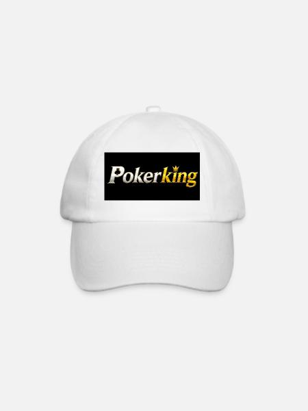 Pokerking Gold-Logo - Baseballkappe - Weiß/Weiß