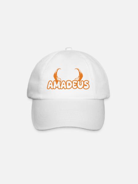 Amadeus als Teufel - Baseballkappe - Weiß/Weiß
