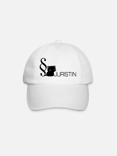 Jura Katze Juristin - Baseballkappe - Weiß/Weiß