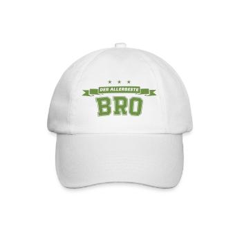 Der Allerbeste Bro - Baseballkappe - Weiß/Weiß - Vorne