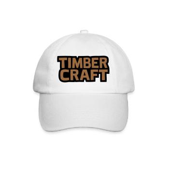 Timber Craft Schriftzug Logo - Baseballkappe - Weiß/Weiß - Vorne