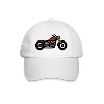 Ride Fast Abzeichen Logo - Baseballkappe - Weiß/Weiß - Vorne