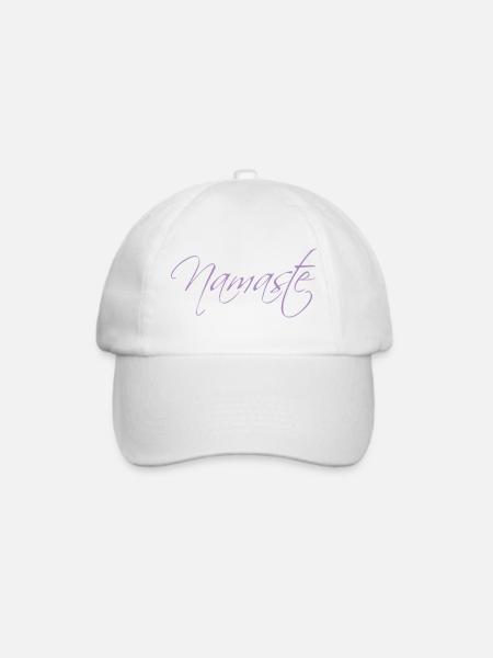 Namaste Schrift - Baseballkappe - Weiß/Weiß