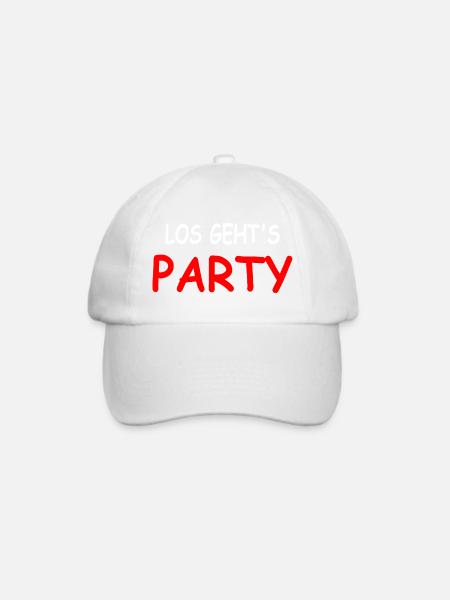 Party - Baseballkappe - Weiß/Weiß