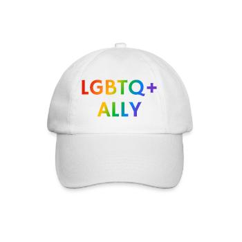 LGBTQ Ally Pride - Baseballkappe - Weiß/Weiß - Vorne