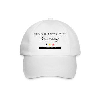 Garmisch-Partenkirchen Deutschland Souvenir Reise - Baseballkappe - Weiß/Weiß - Vorne