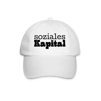 Soziales Kapital schwarz - Baseballkappe - Weiß/Weiß - Vorne