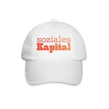Soziales Kapital orange - Baseballkappe - Weiß/Weiß - Vorne