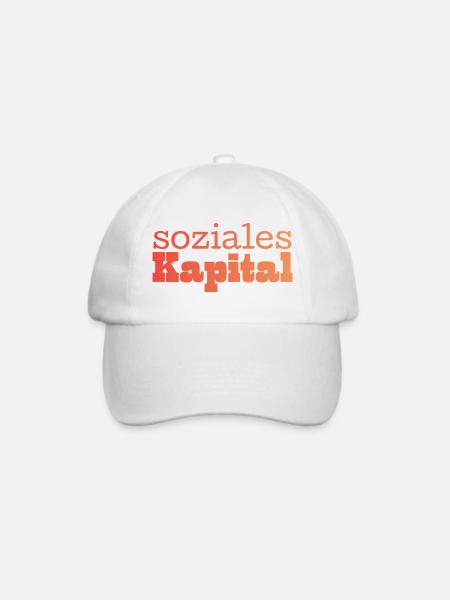 Soziales Kapital orange - Baseballkappe - Weiß/Weiß