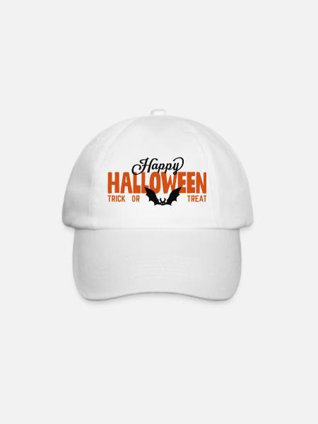 HAPPY_HALLOWEEN - Baseballkappe - Weiß/Weiß