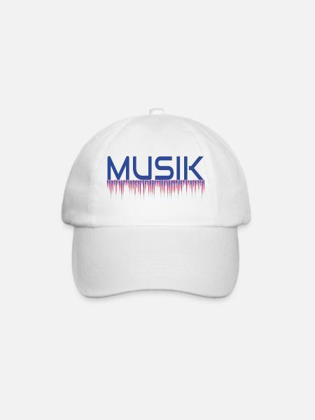 Musik Drip Neon Logo - Baseballkappe - Weiß/Weiß