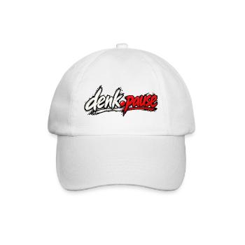 Denkpause Neon Schriftzug - Baseballkappe - Weiß/Weiß - Vorne