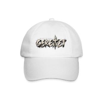 Durch Gnade gerettet Christliches Bibel Design - Baseballkappe - Weiß/Weiß - Vorne