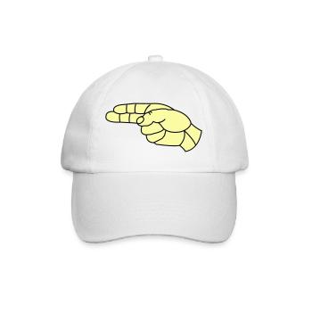 hand_pistole02 - Baseballkappe - Weiß/Weiß - Vorne