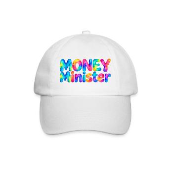 Money Minister – Große Pläne, kleines Budget - Baseballkappe - Weiß/Weiß - Vorne