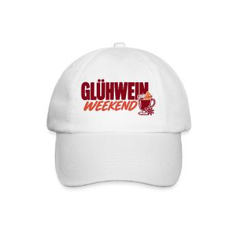 Glühwein Weekend mit Glühwein-Grafik - Baseballkappe - Weiß/Weiß - Vorne