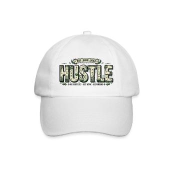 Hustle-Banknoten-Mosaik - Baseballkappe - Weiß/Weiß - Vorne