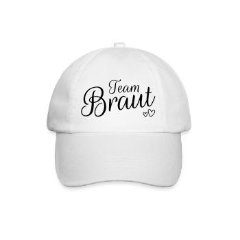 Team Braut - Baseballkappe - Weiß/Weiß - Vorne