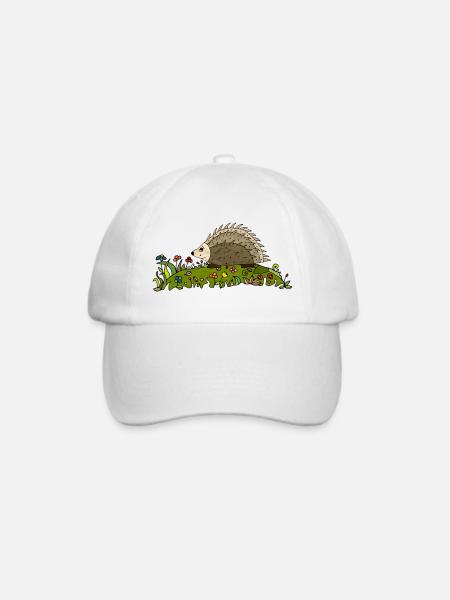 Igel - Baseballkappe - Weiß/Weiß