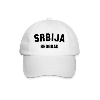 BEOGRAD Belgrad Belgrade Serbien Serbia - Baseballkappe - Weiß/Weiß - Vorne
