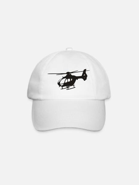 EC-135 Hubschrauber - Baseballkappe - Weiß/Weiß