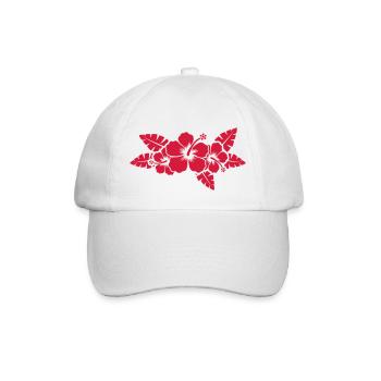 hawaiian flower - Baseballkappe - Weiß/Weiß - Vorne