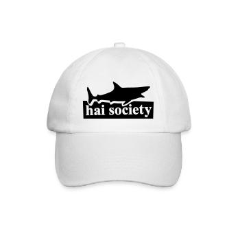 hai society - Baseballkappe - Weiß/Weiß - Vorne