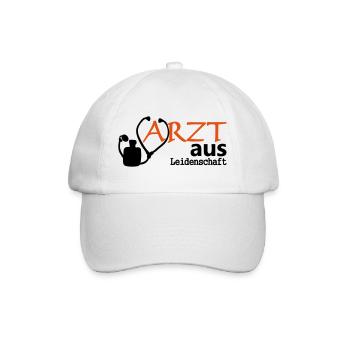 Arzt aus Leidenschaft Geschenk - Baseballkappe - Weiß/Weiß - Vorne