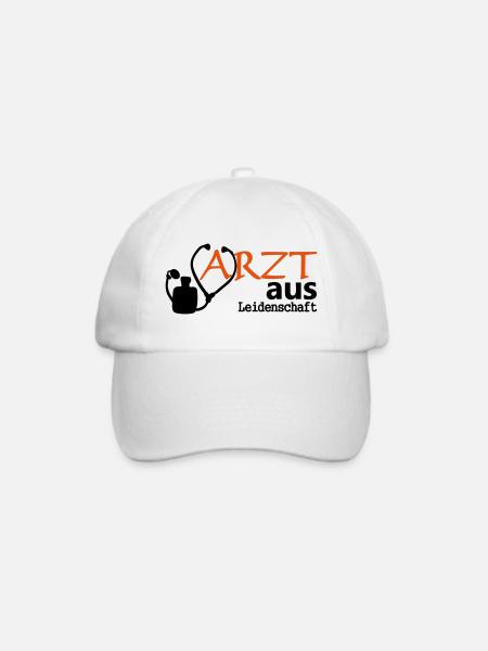 Arzt aus Leidenschaft Geschenk - Baseballkappe - Weiß/Weiß