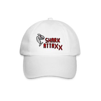 Pixel Shark - Baseballkappe - Weiß/Weiß - Vorne