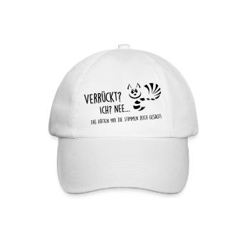 verrueckt - Baseballkappe - Weiß/Weiß - Vorne