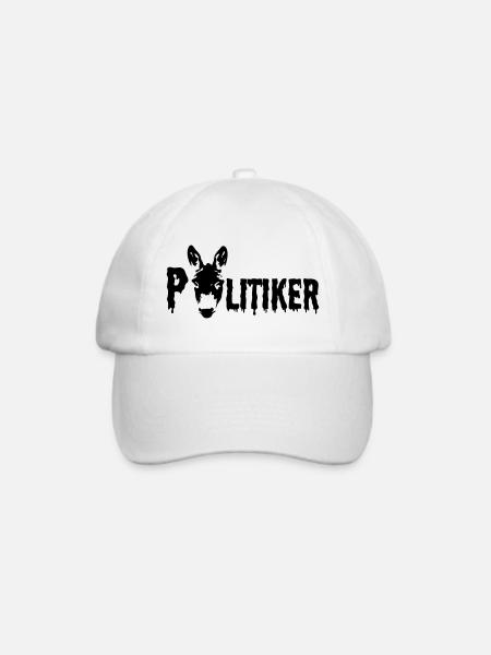 Politiker Politik frech lustig Esel Tier Geschenk - Baseballkappe - Weiß/Weiß