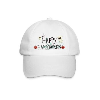 Happy Halloween - Baseballkappe - Weiß/Weiß - Vorne