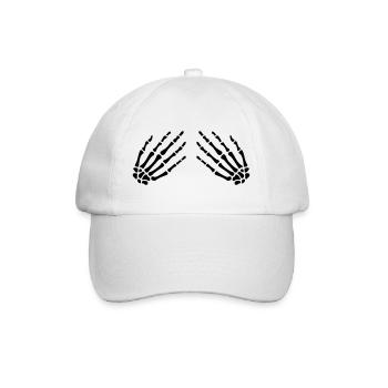 skelet_hand_vector - Baseballkappe - Weiß/Weiß - Vorne