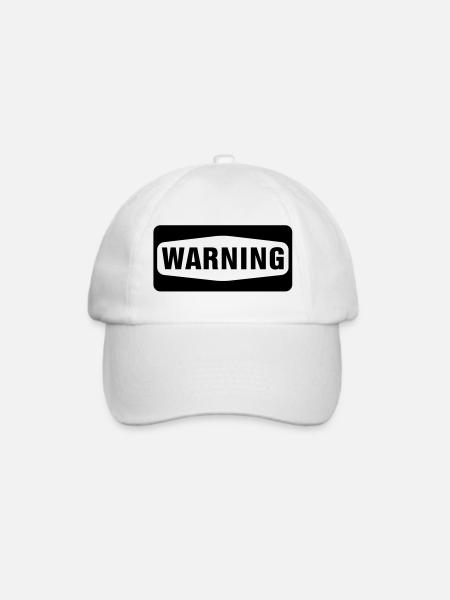 Warning - Baseballkappe - Weiß/Weiß