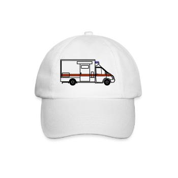 Ambulance / Rettungstransportwagen - Baseballkappe - Weiß/Weiß - Vorne